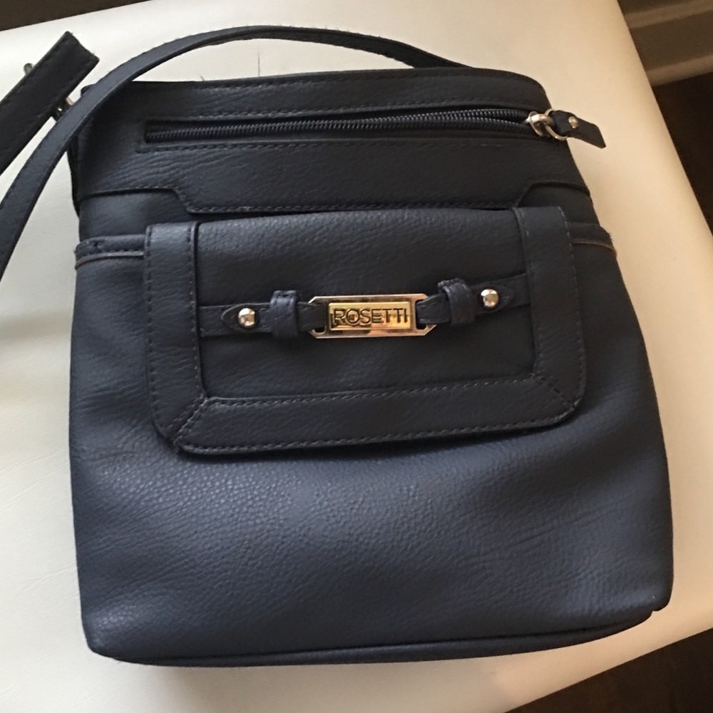 Crossbody Blue Leather Purse
